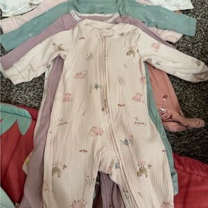 Carter's girls one piece pajamas